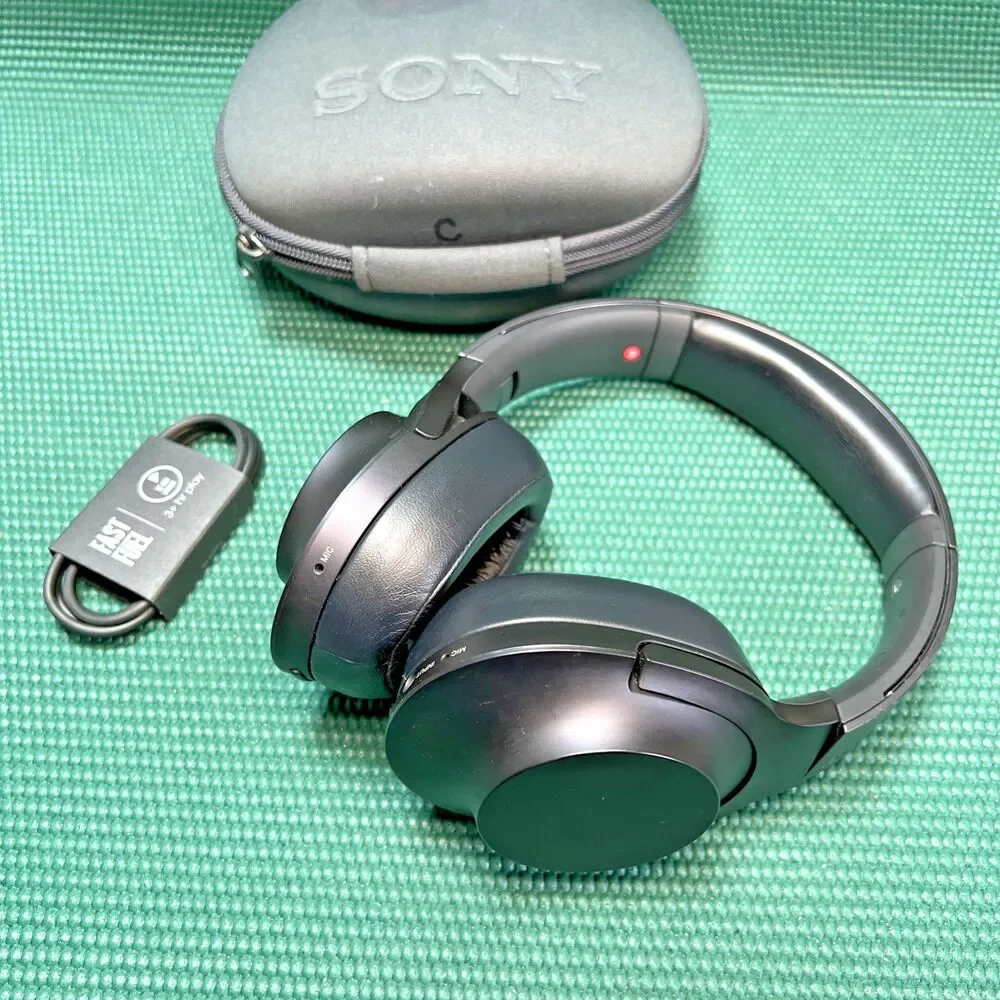 Sony MDR-100ABN Wireless Noise Canceling Headphones w Case Charger